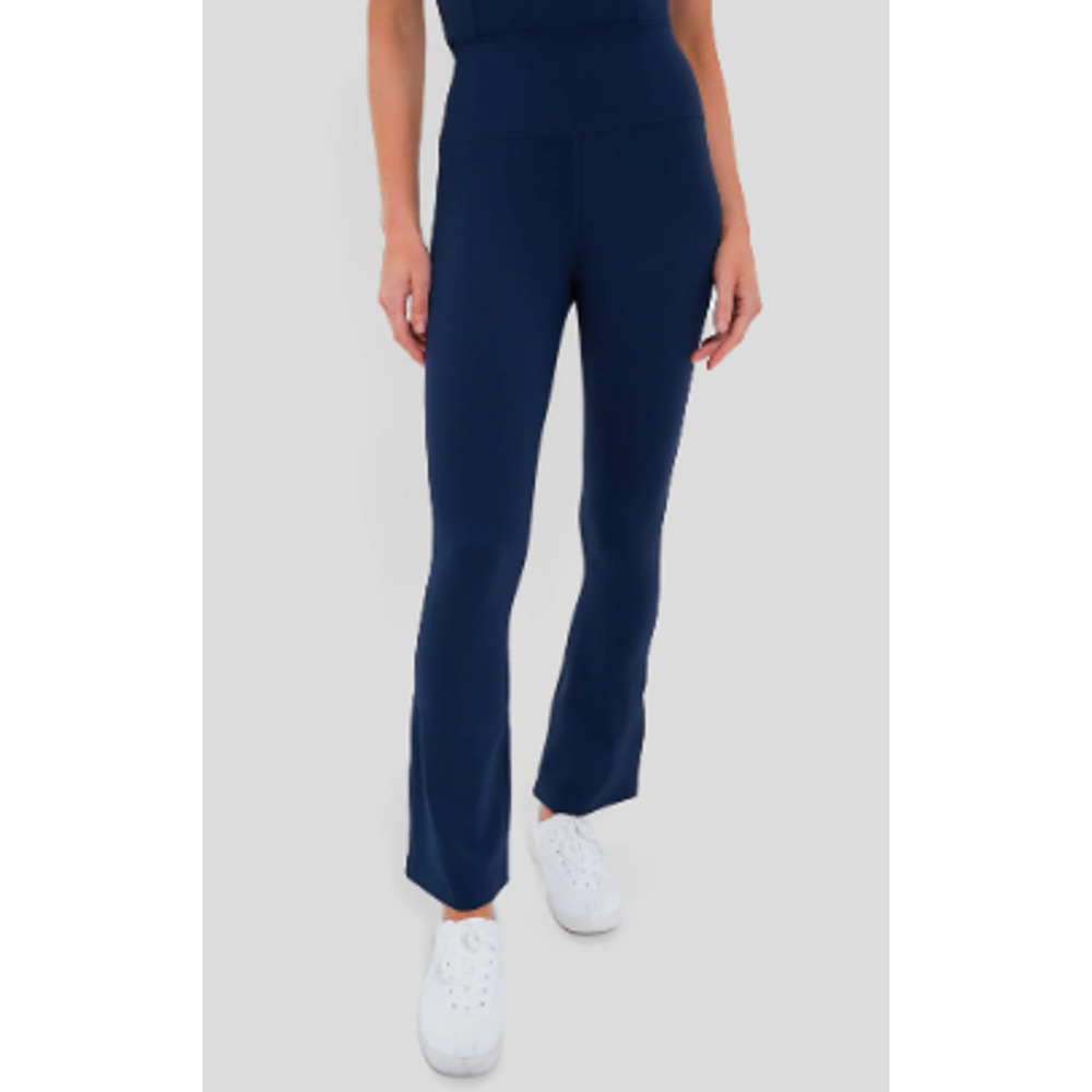 Tuckernuck Navy Millie Yoga Pants Size L NWT Tnuck Sport Flare High Rise Legging